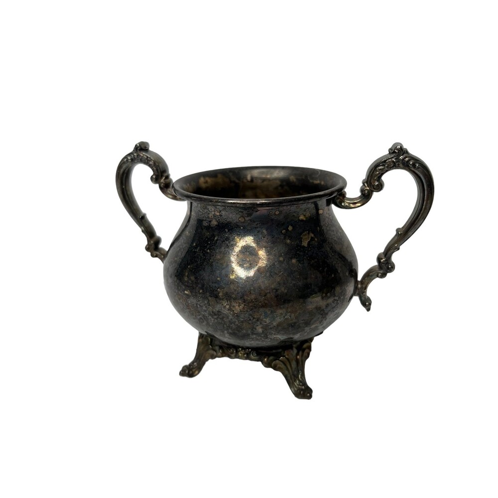 Silver sugar bowl wm rogers ? Tarnished